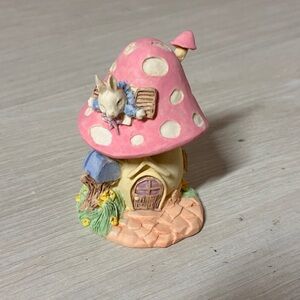 Midwest Importers Cottagecore Fairy Garden Bunny Mushroom House Spring Decor